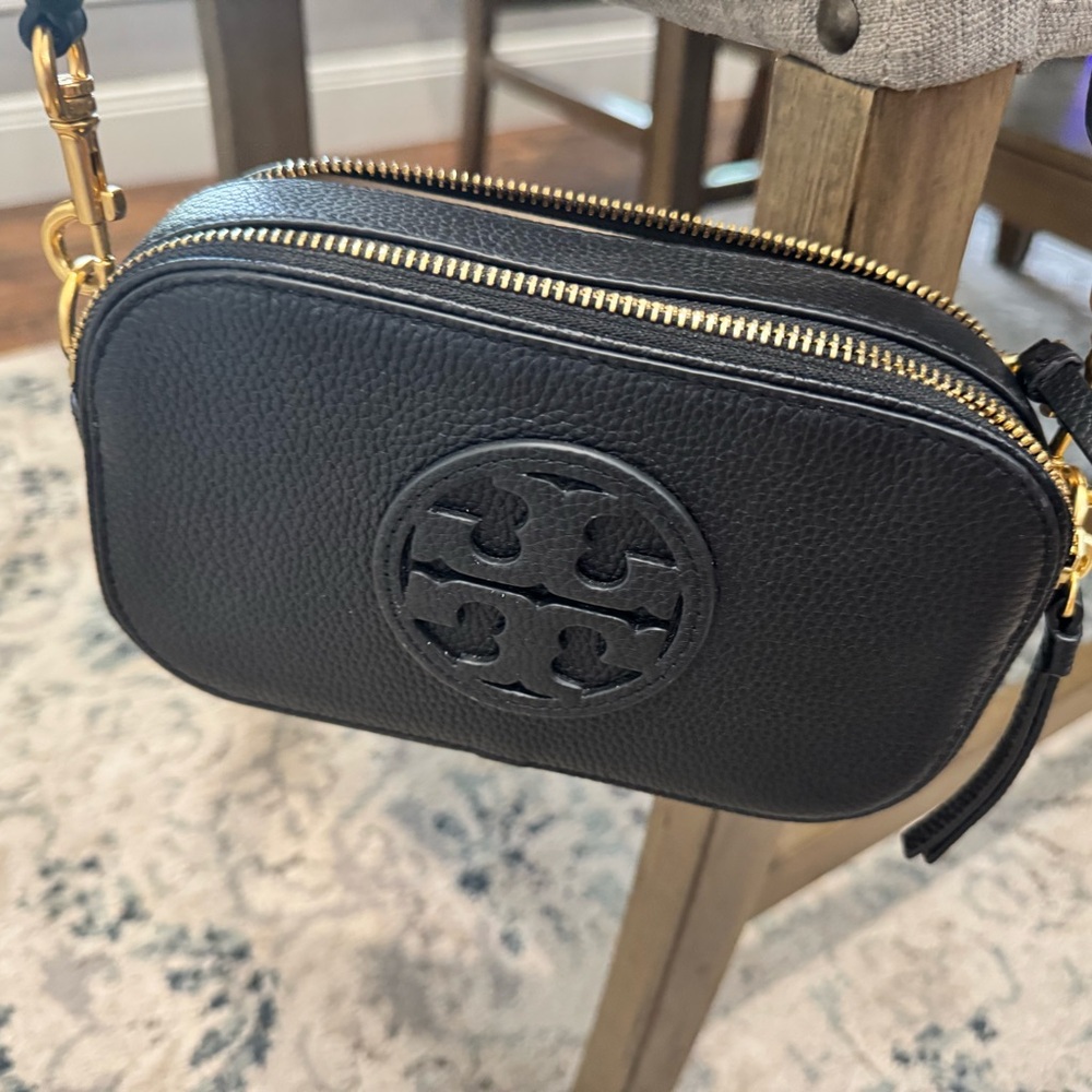 Tory Burch Black Crossbody Bag with Gold Hardware